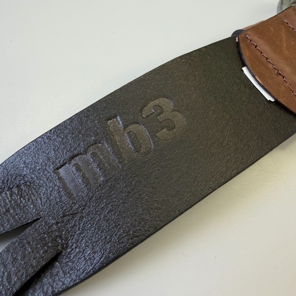 MB3 Vintage Boho Leather Belt with Pink Rhinestone Flowers - Size M - Picture 5 of 8